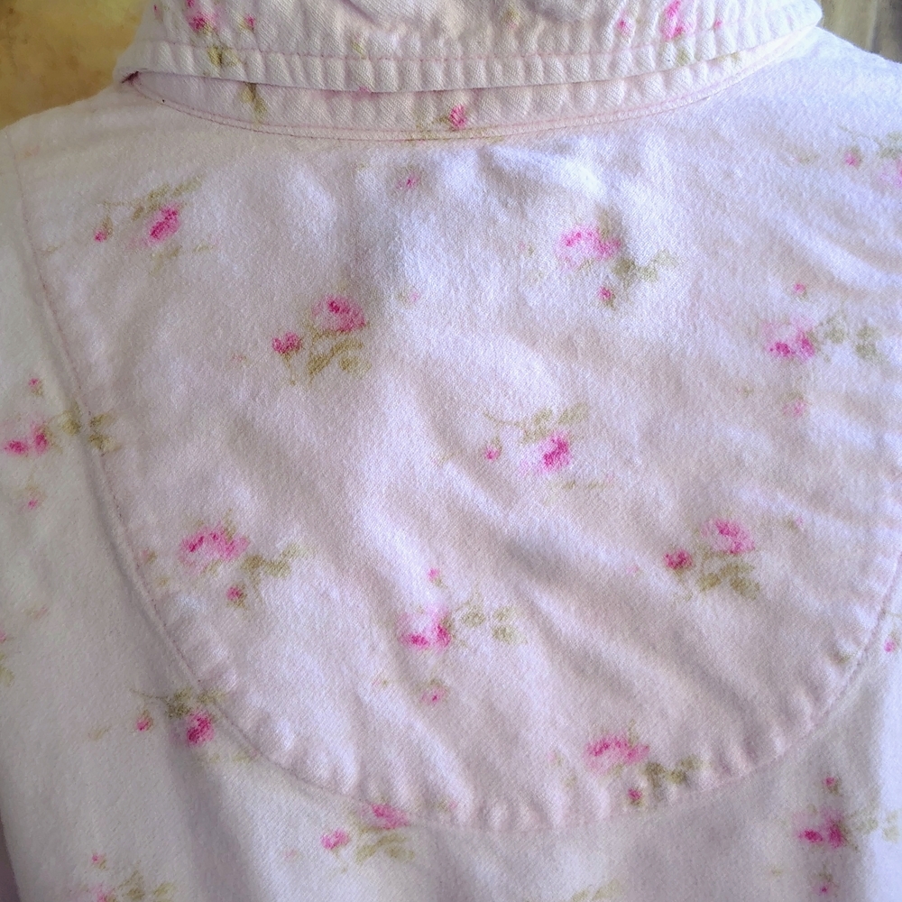 Lauren Ralph Lauren Pink Floral Flannel Pajama Set - Small - Picture 5 of 6